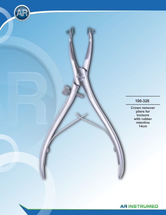 Crown Remover Pliers for Incisors with Rubber Retentive 14cm – AR Instrumed, Extraktionszangen