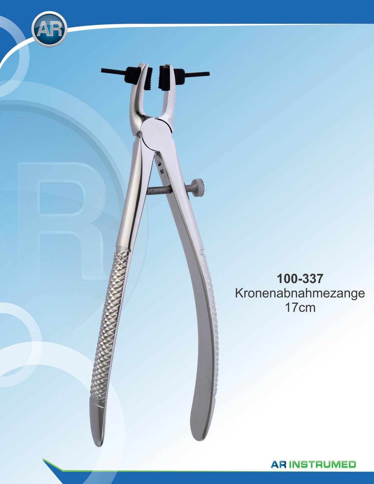 Crown Remover Pliers Angled with Rubber Retentive 17.5cm – AR Instrumed, Surgical Instruments