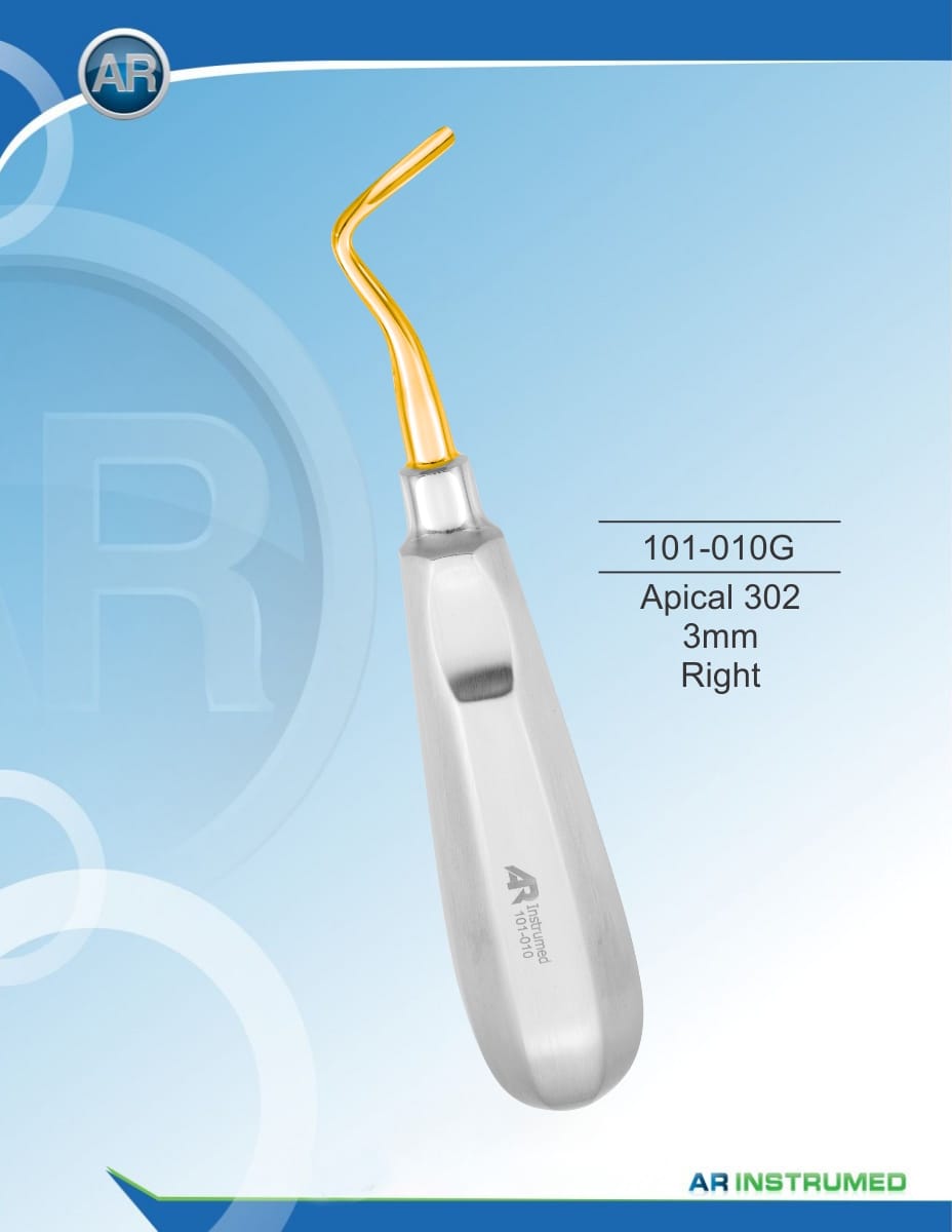 Root Elevator Apical 302 3mm Right – AR Instrumed, Root Elevators
