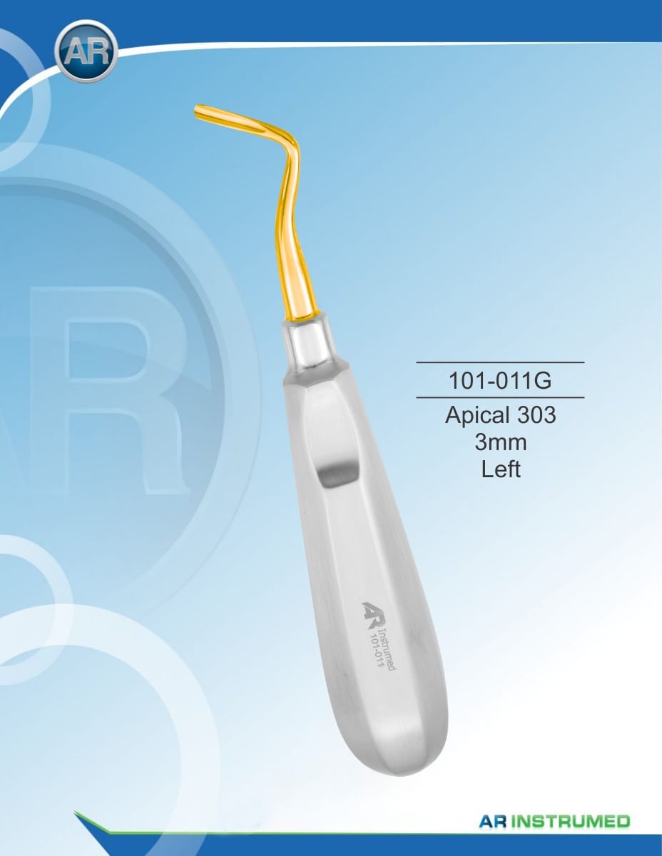 Root Elevator Apical 303 3mm Left – AR Instrumed, Root Elevators