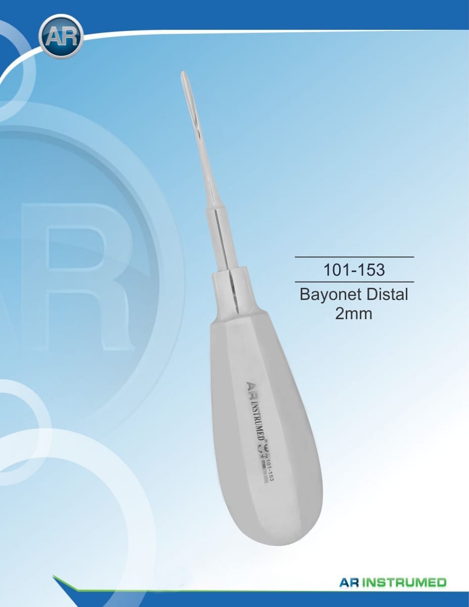Root Elevator Bayonet Distal 2mm – AR Instrumed, Root Elevators