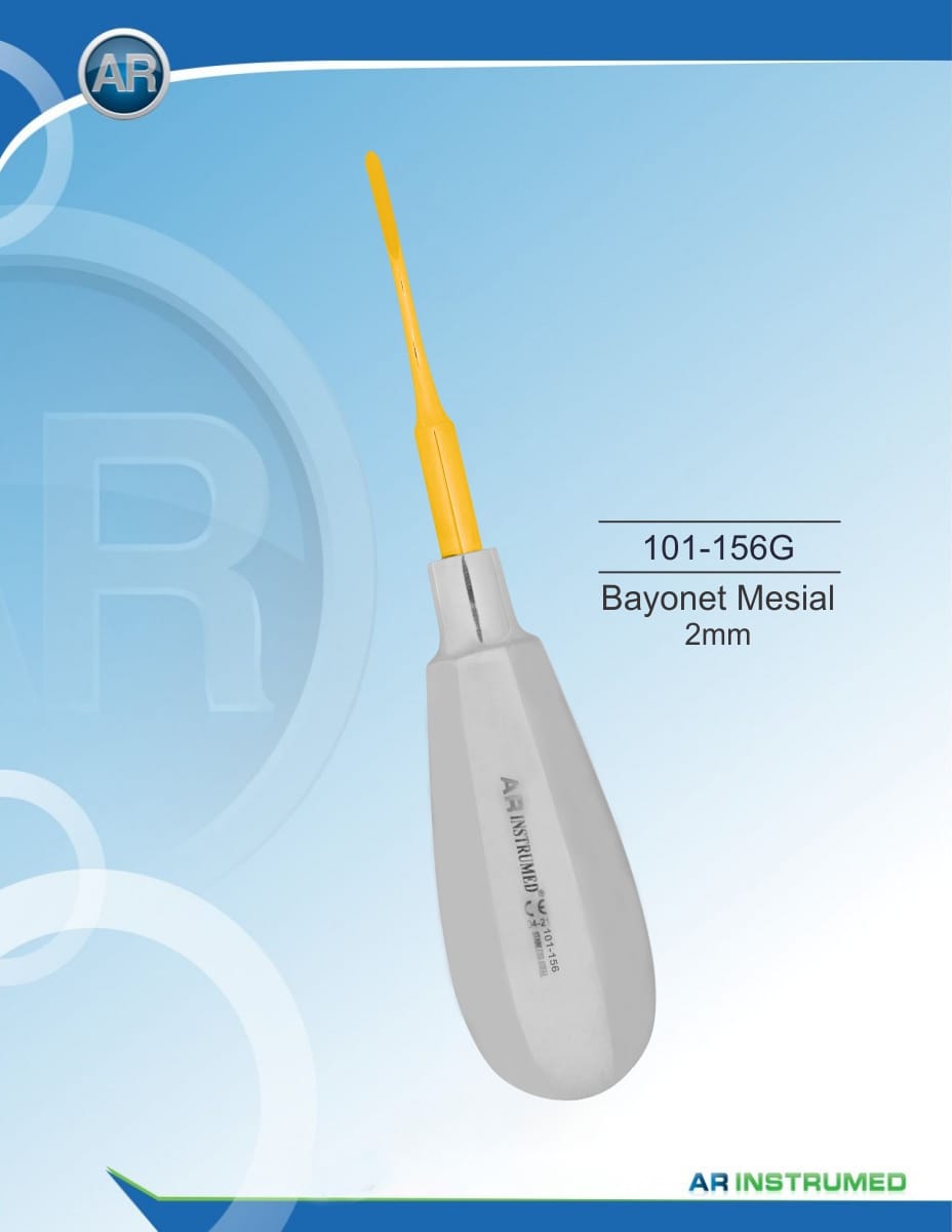 Root elevator Bayonet Mesial 2mm – AR Instrumed, Root Elevators