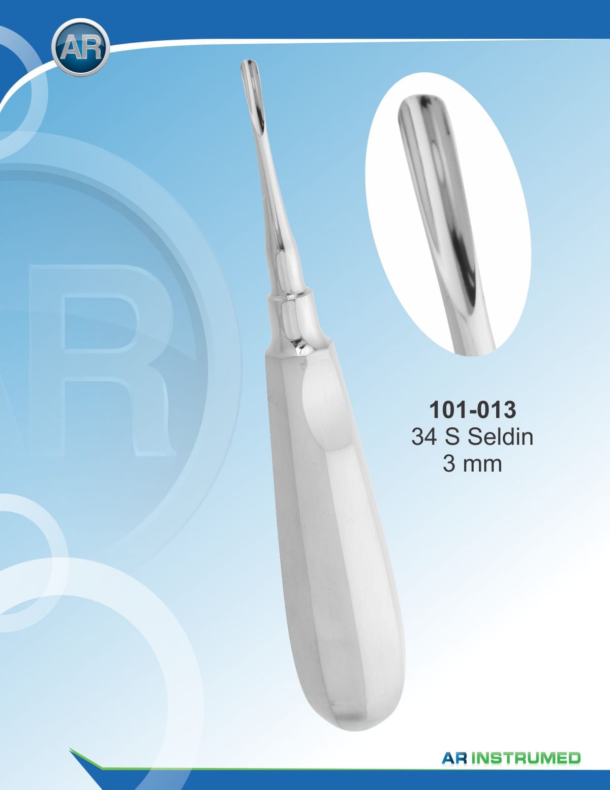 34S Seldin Root Elevator 3/20mm – AR Instrumed, Root Elevators