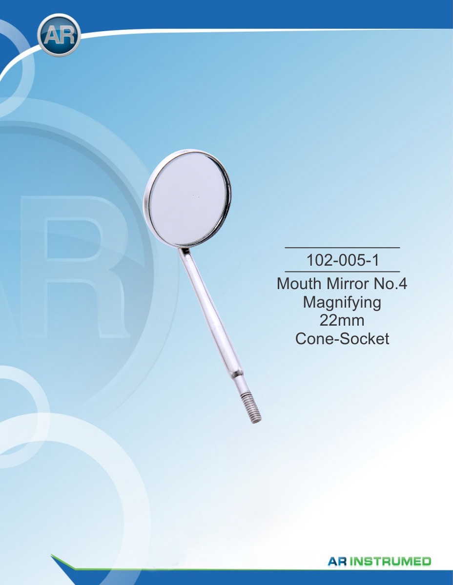 Mouth Mirror No.4 Magnifying 22mm Cone Socket