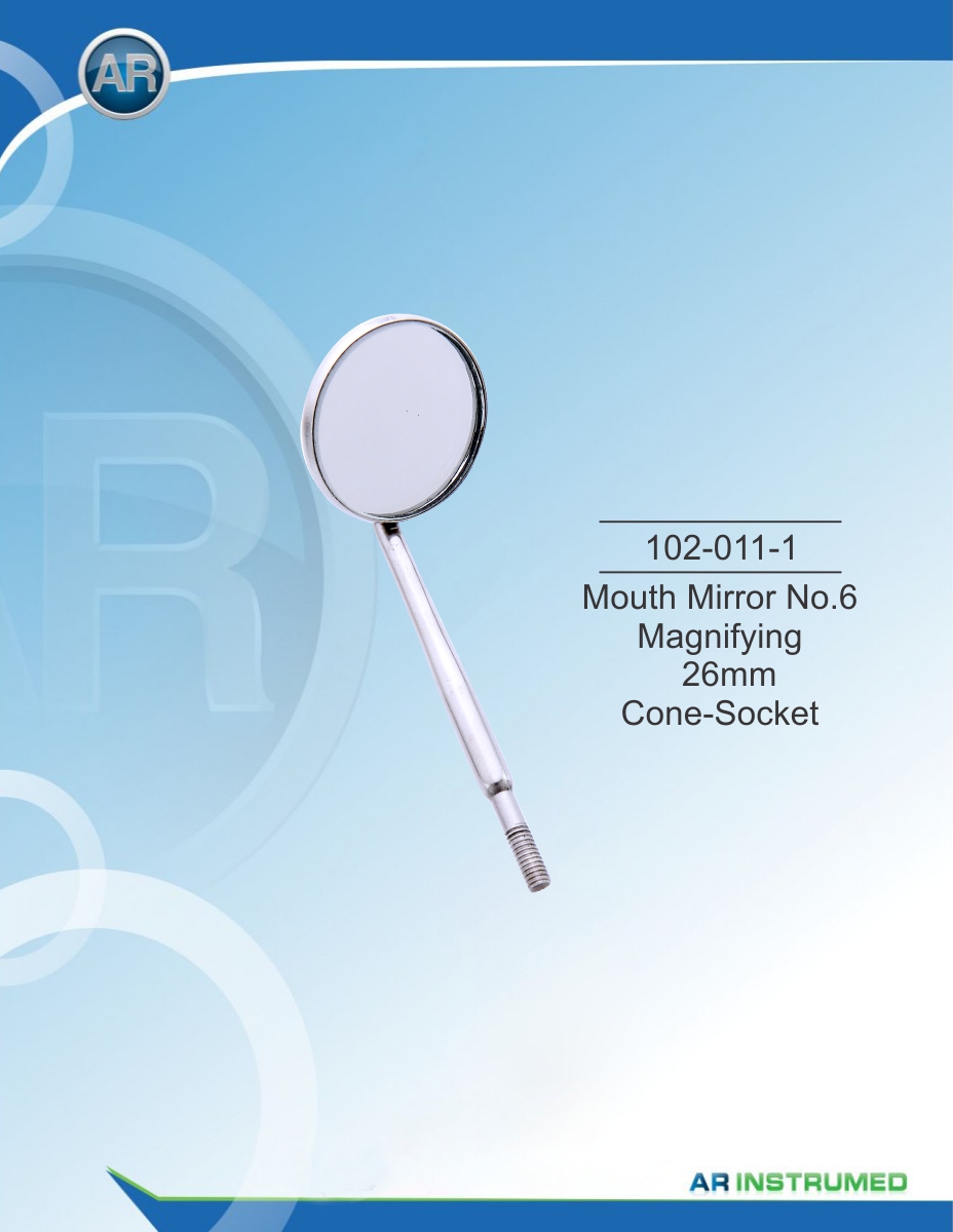 Mouth Mirror No.6 Magnifying 26mm Cone Socket – AR Instrumed, Mirrors & Explorers