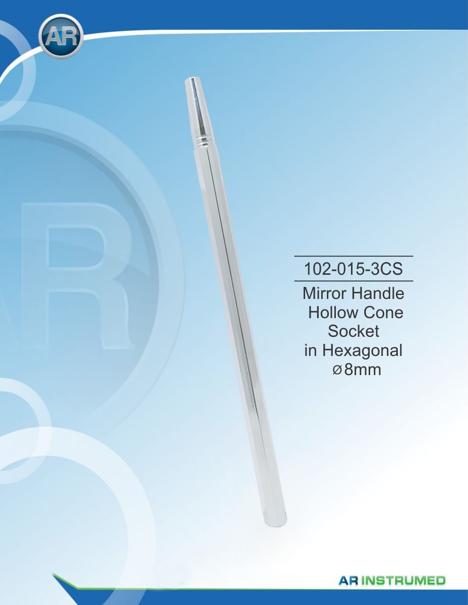Mouth mirror Handle Cone Socket in Hexagonal ø8mm – AR Instrumed, Explorers