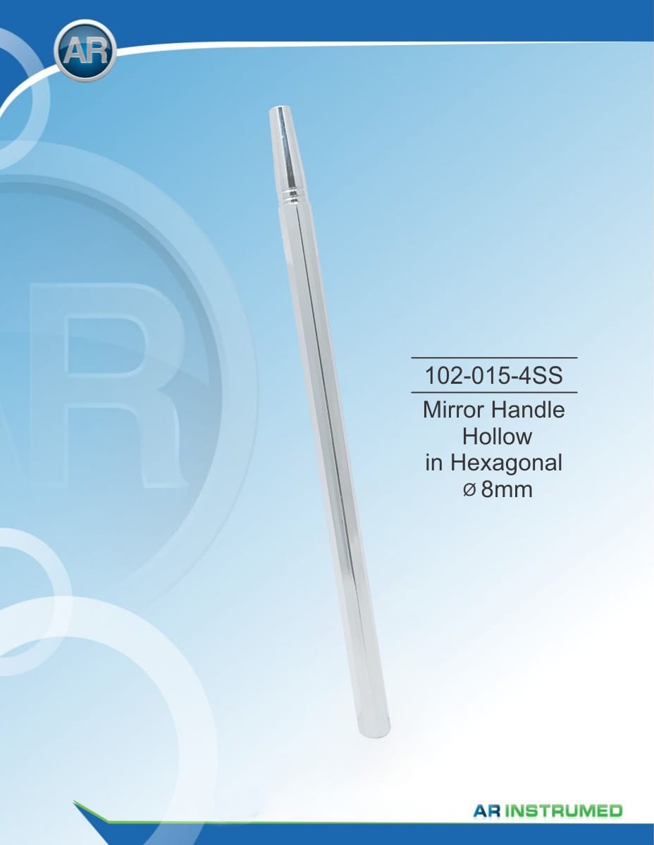 Mouth Mirror Handle in Hexagonal ø8mm – AR Instrumed, Explorers
