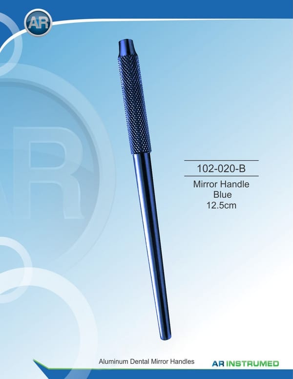 Mouth Mirror Handle Blue 12.5cm