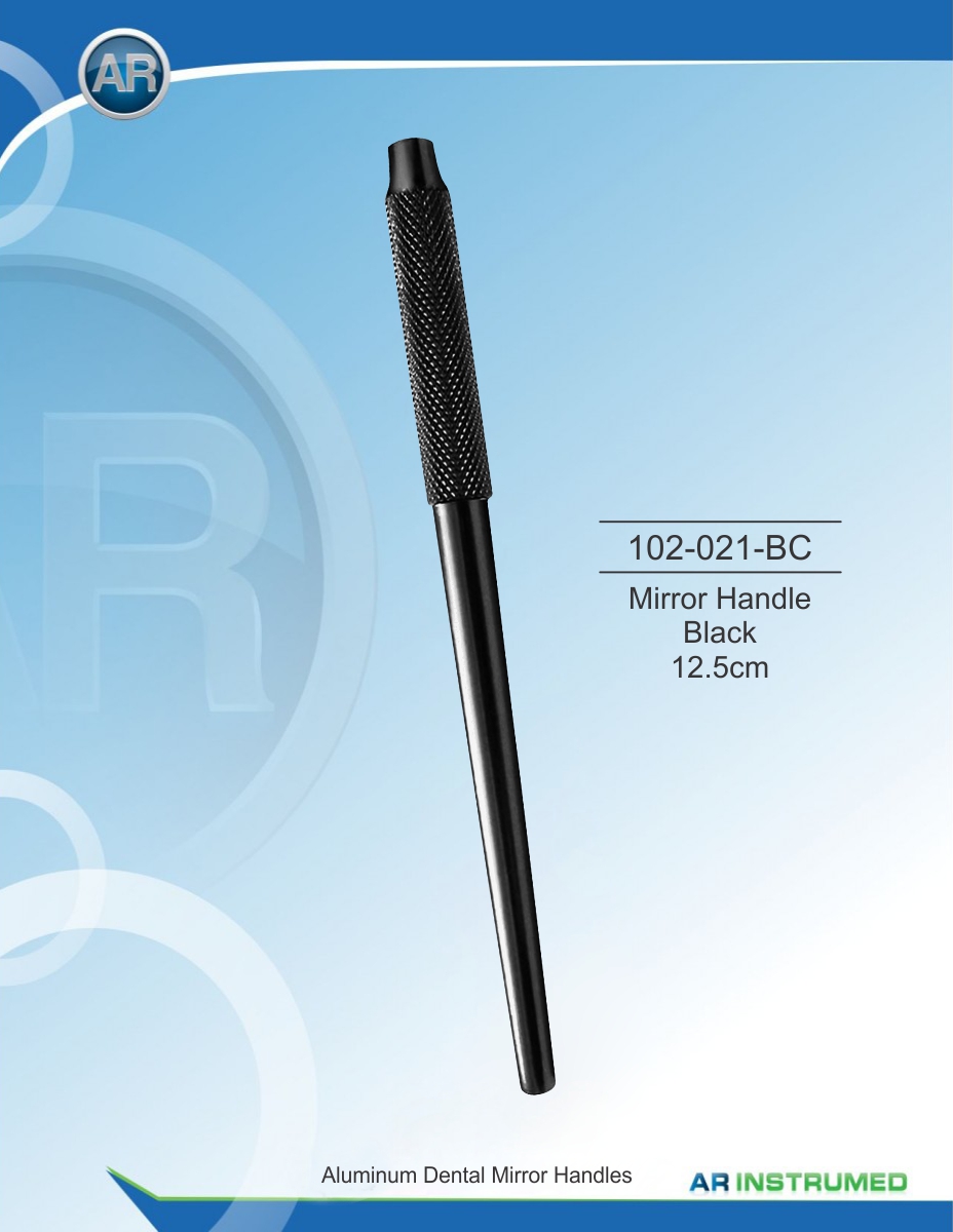 Mouth Mirror Handle Black 12.5cm