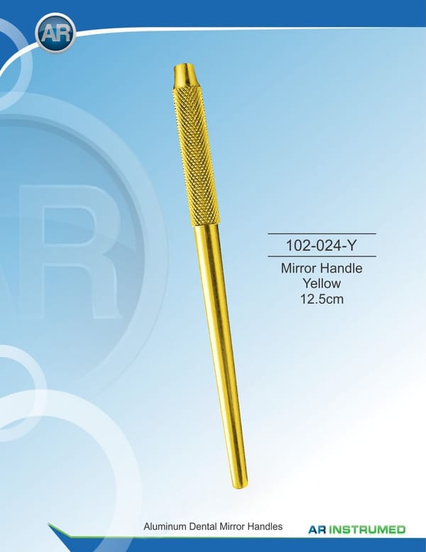 Mouth Mirror Handle Yellow 12.5cm