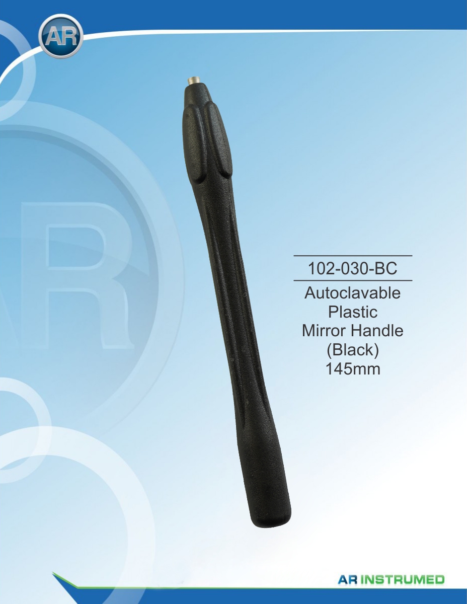 Autoclavable plastic mirror handle (Black) 145mm – AR Instrumed, Mirrors & Explorers