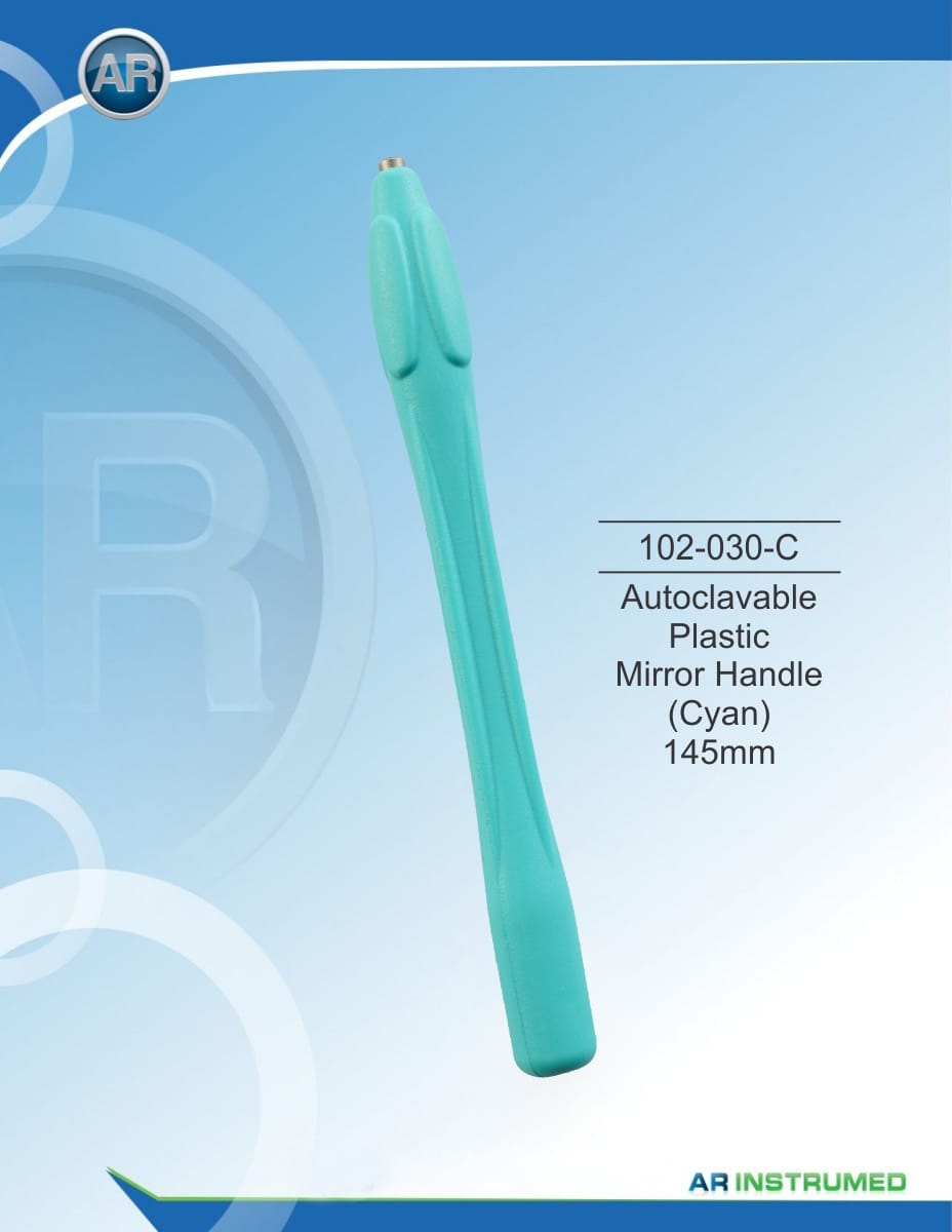 Autoclavable mirror handle made of plastic (cyan) 145mm – AR Instrumed, Sonden