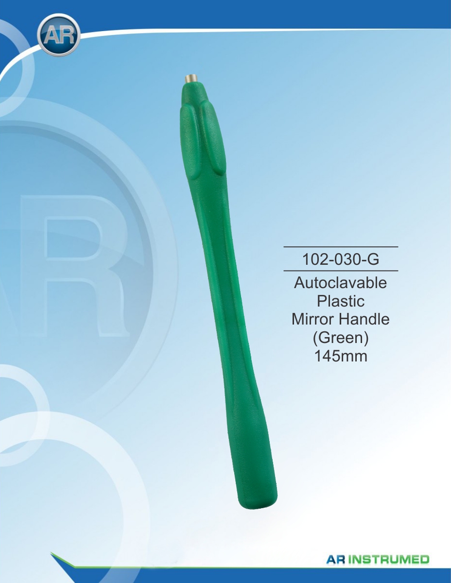 Autoclavable plastic mirror handle (Green) 145mm – AR Instrumed, Mirrors & Explorers