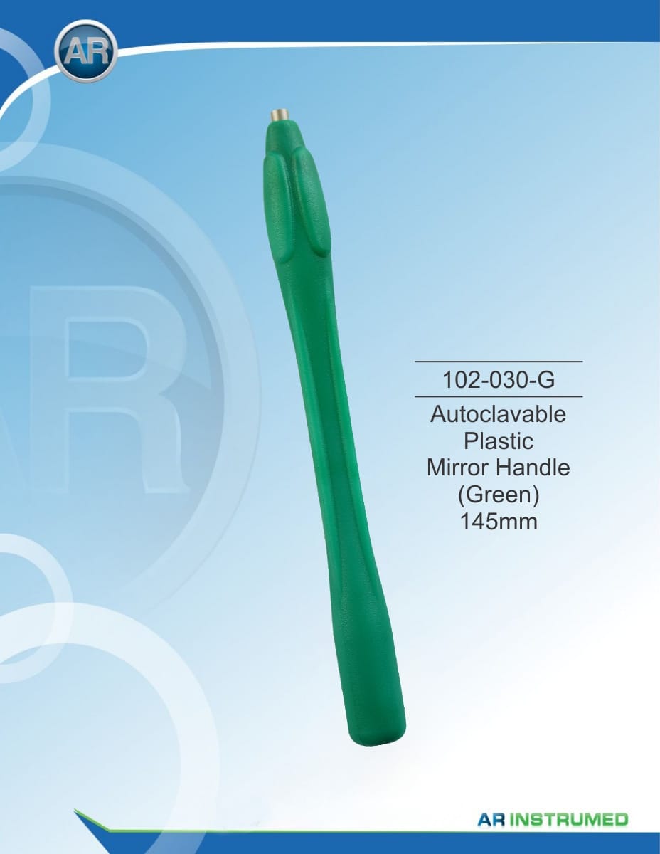 Autoclavable plastic mirror handle (Green) 145mm – AR Instrumed, Explorers