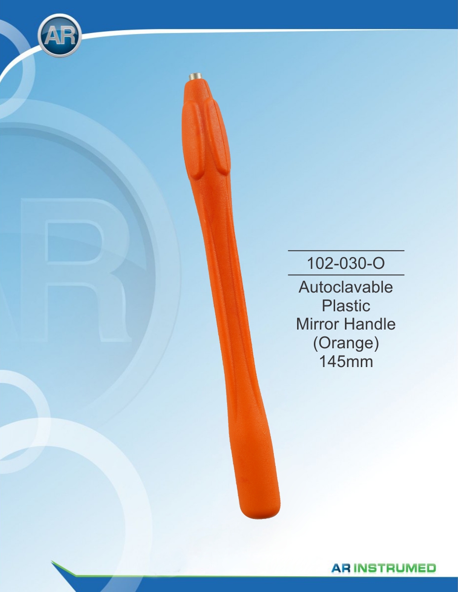 Autoclavable plastic mirror handle (orange) 145mm – AR Instrumed, Mirrors & Explorers