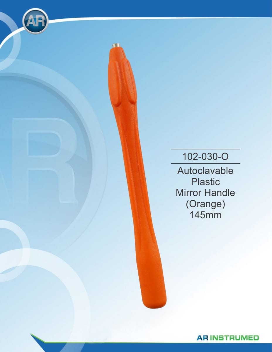 Autoclavable plastic mirror handle (orange) 145mm – AR Instrumed, Explorers