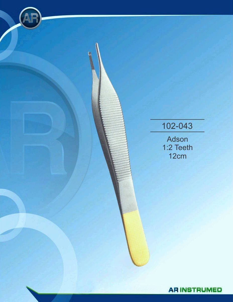 Adson 1:2 Teeth 12cm TC – AR Instrumed, Tweezers