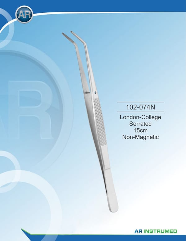 London College Tweezers Length 15cm Non Magnetic