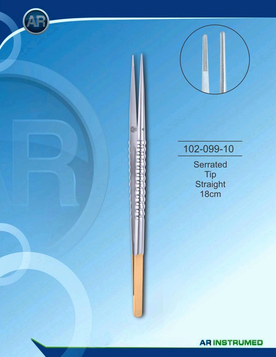 Serrated Tip Straight 18cm – AR Instrumed, Pinzetten