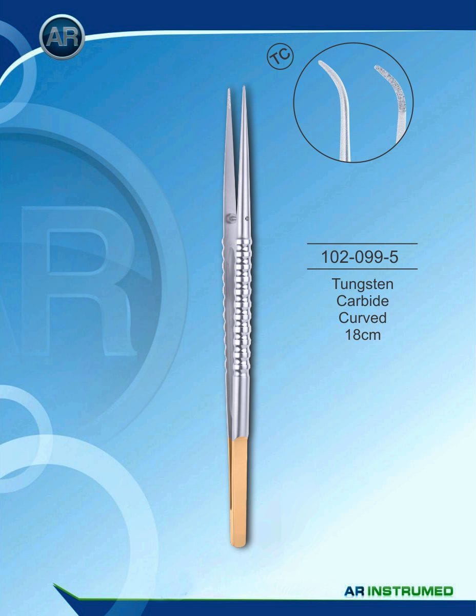 Tungsten Carbide Curved 18cm – AR Instrumed, Pinzetten