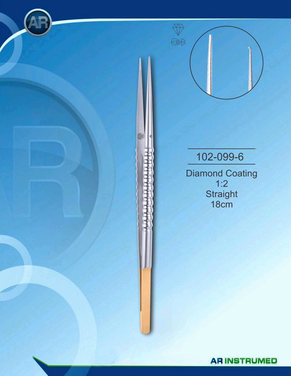 Diamond Coating 1:2 Straight 18cm – AR Instrumed, Pinzetten