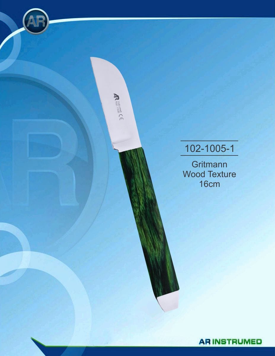Knife Gritmann wood structure 16cm – AR Instrumed, Dental Laboratory Instruments