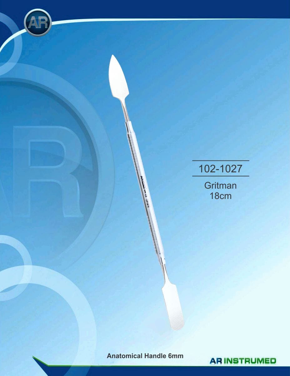 Cement spatula Gritman 18cm Solid Handle 6mm – AR Instrumed, Instrumente für Zahntechnik