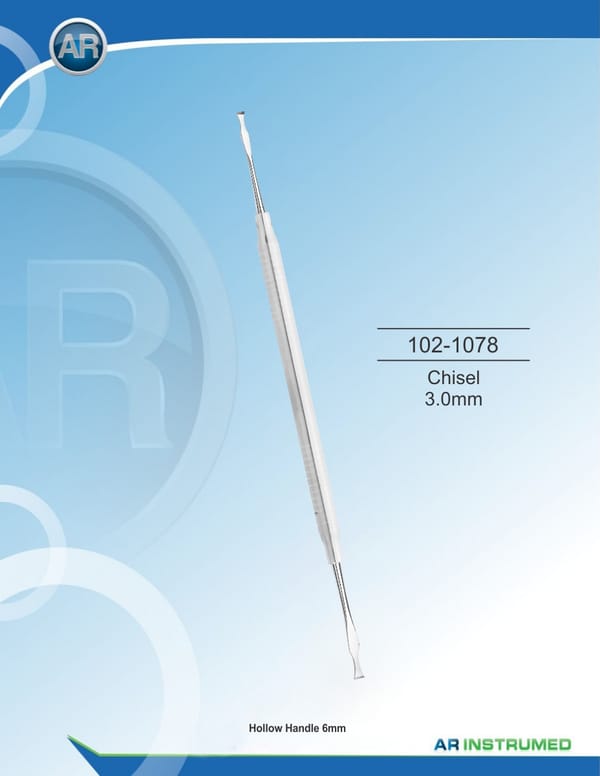 Chisel 3.0mm Solid Handle 6mm