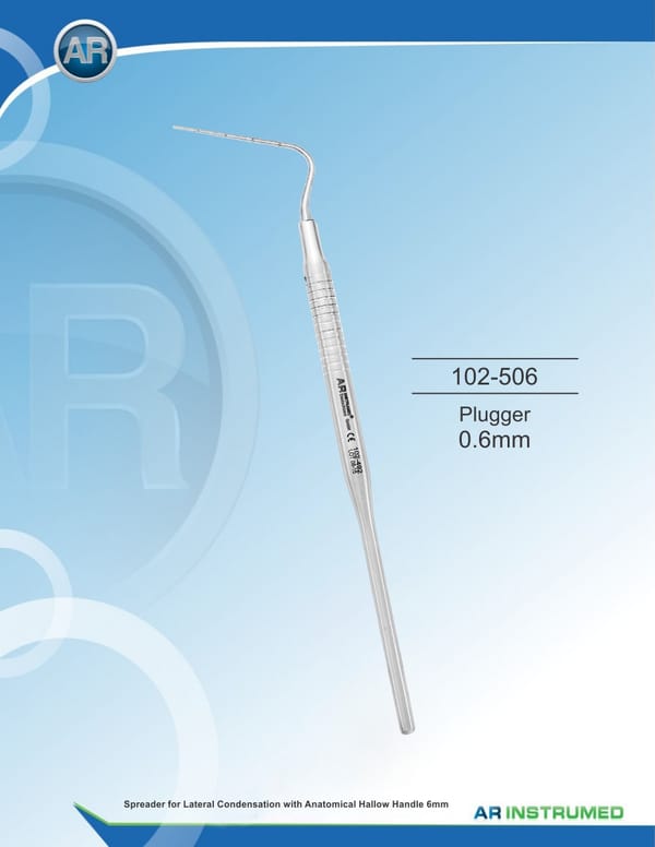 Plugger 0.6mm Solid Handle 6mm