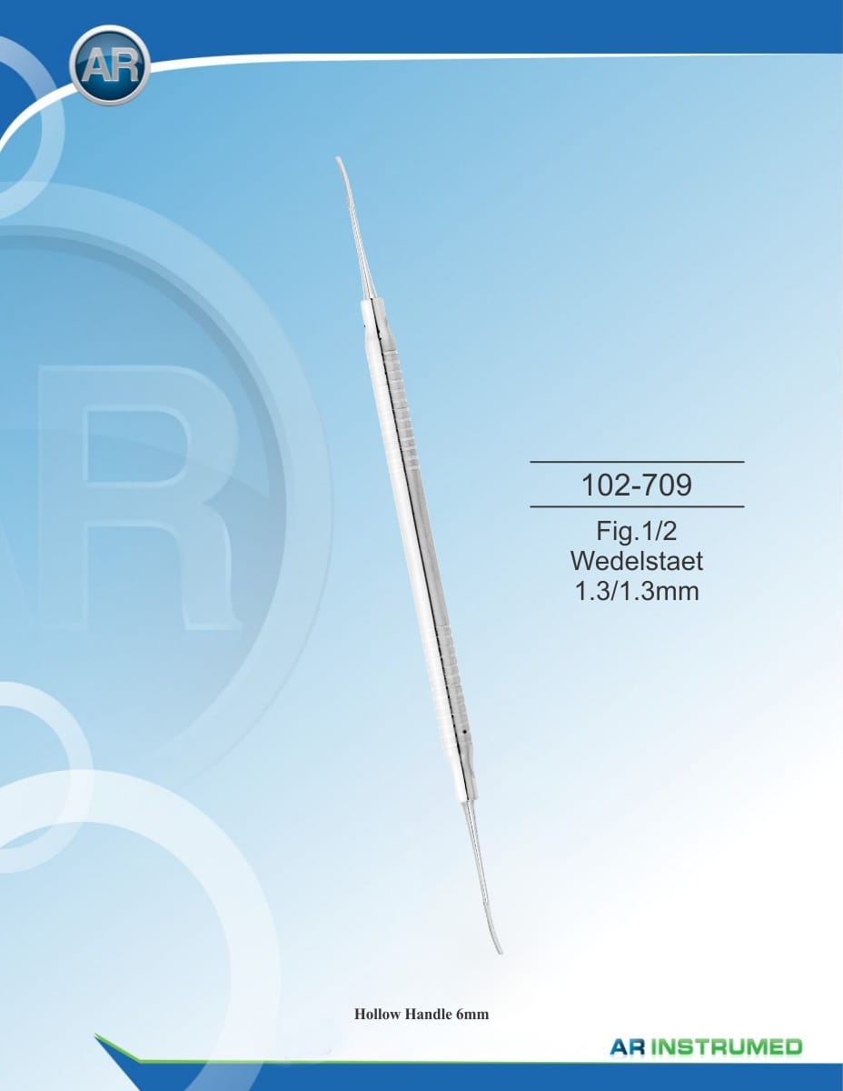 Fig.1/2 Wedelstaet 1.3/1.3mm Solid Handle 6mm – AR Instrumed, Instrumente für Zahntechnik