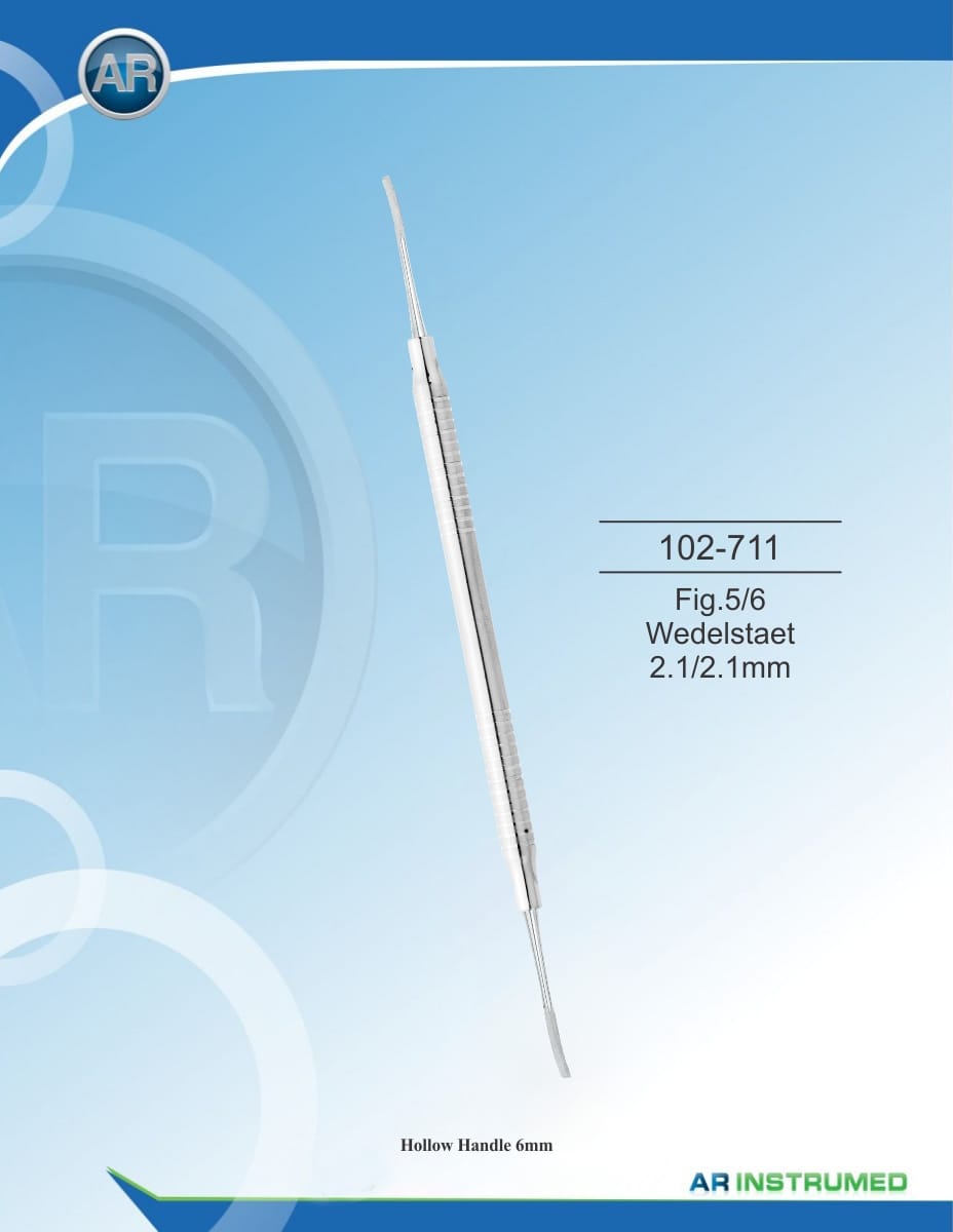 Fig.3/4 Wedelstaet 2.1/2.1mm Solid Handle 6mm – AR Instrumed, Füllungsinstrumente