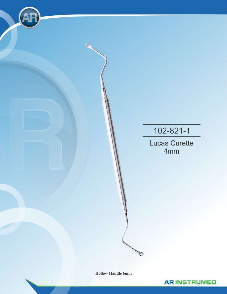 Lucas Curette 4mm Solid Handle 6mm – AR Instrumed, Hygiene Instruments