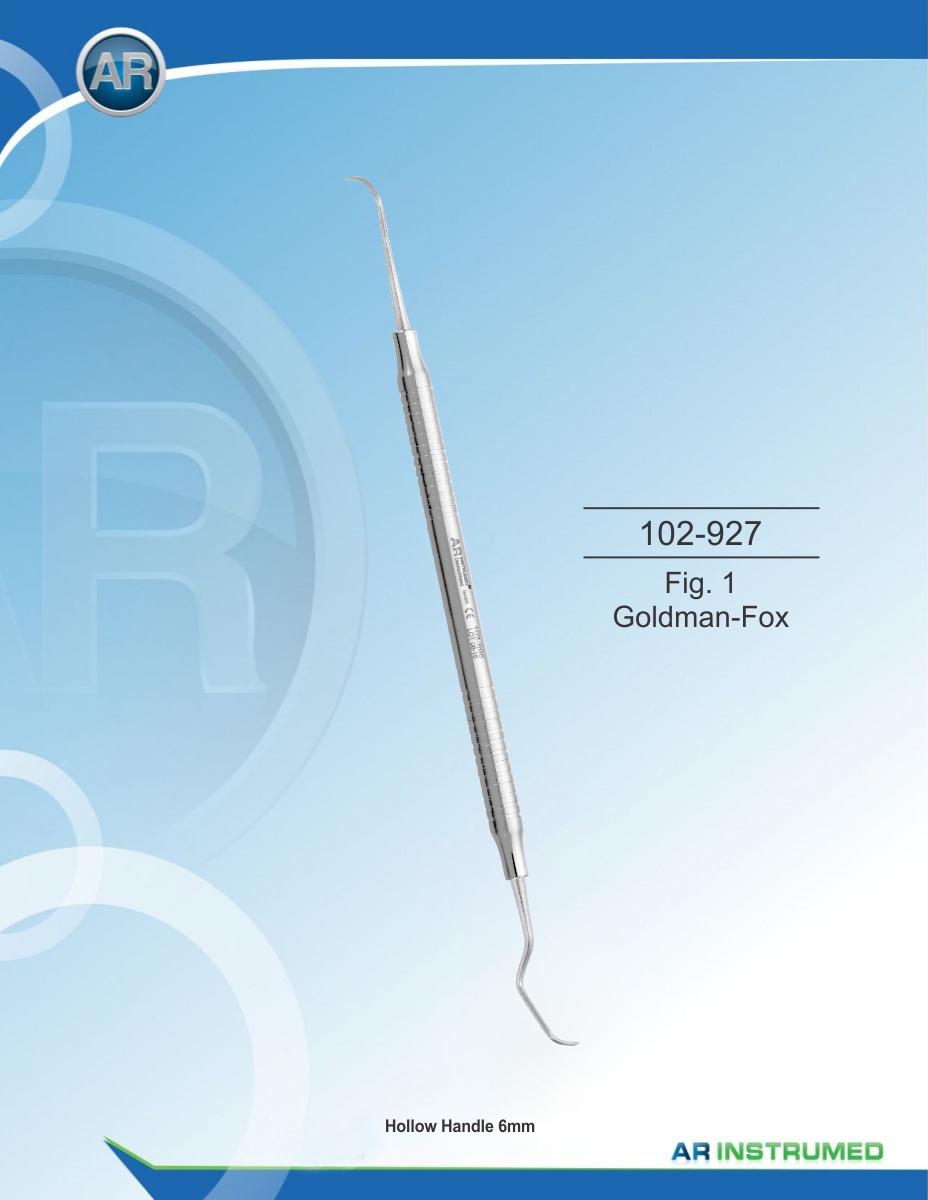 Scaler Fig. 1 Goldman-Fox Solid Handle 6mm – AR Instrumed, Periodontal Instruments
