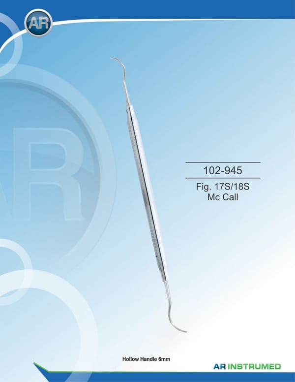 Scaler Fig. 17S/18S Mc Call Solid Handle 6mm