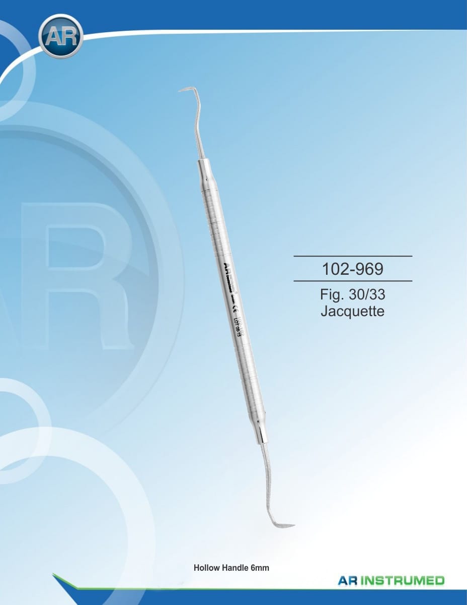 Scaler Fig. 30/33 Jacquette Solid Handle 6mm – AR Instrumed, Periodontal Surgery