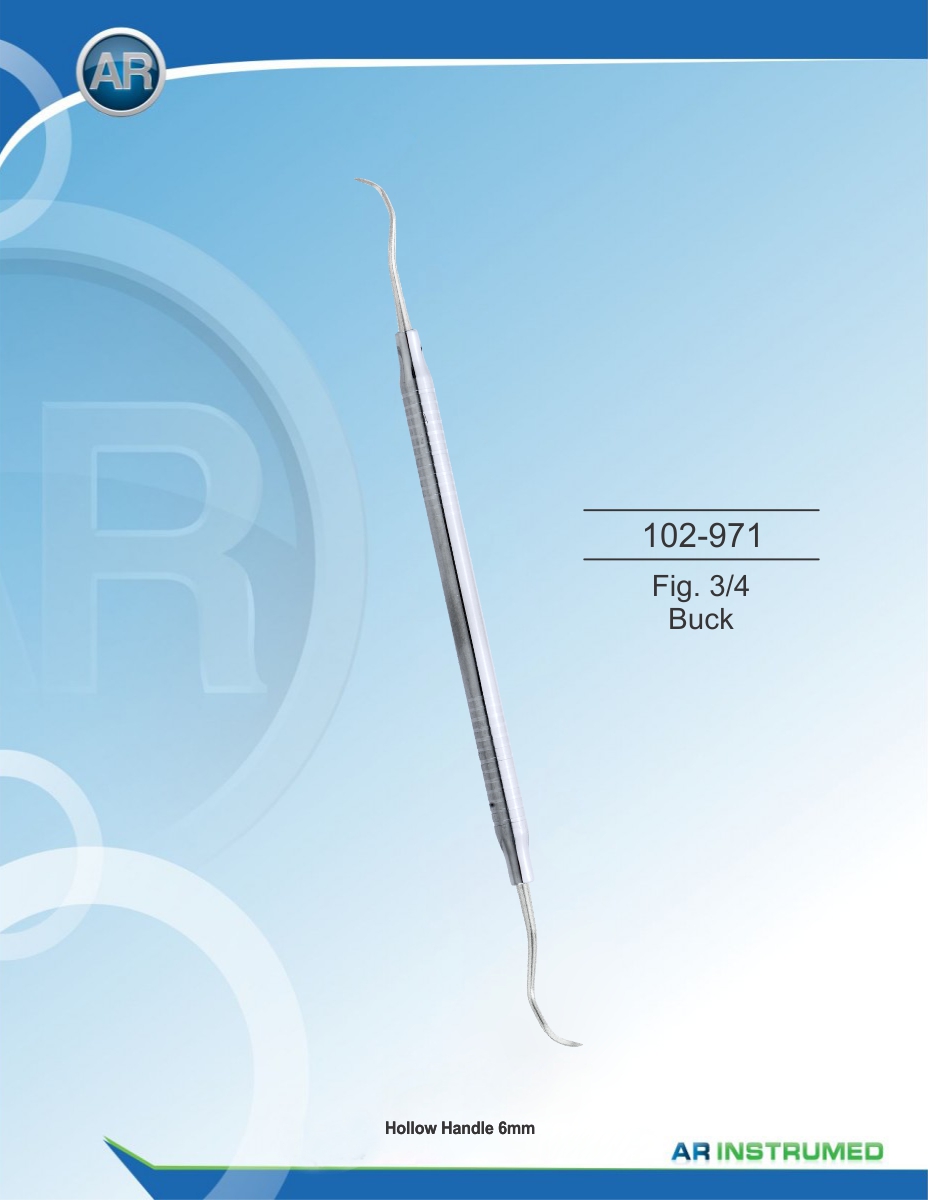 Scaler Fig. 3/4 Buck Solid Handle 6mm – AR Instrumed, Periodontal Instruments