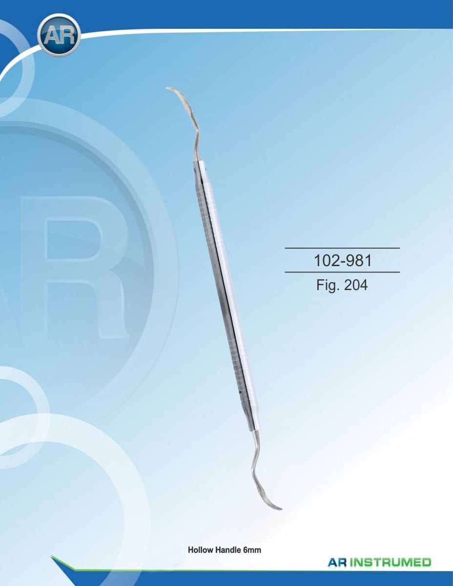 Scaler Fig. 204 Solid Handle 6mm – AR Instrumed, Periodontal Surgery