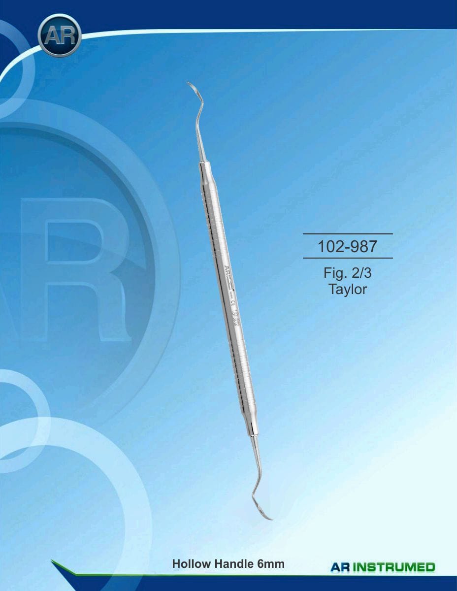 Scaler Fig. 2/3 Taylor Solid Handle 6mm – AR Instrumed, Periodontal Surgery