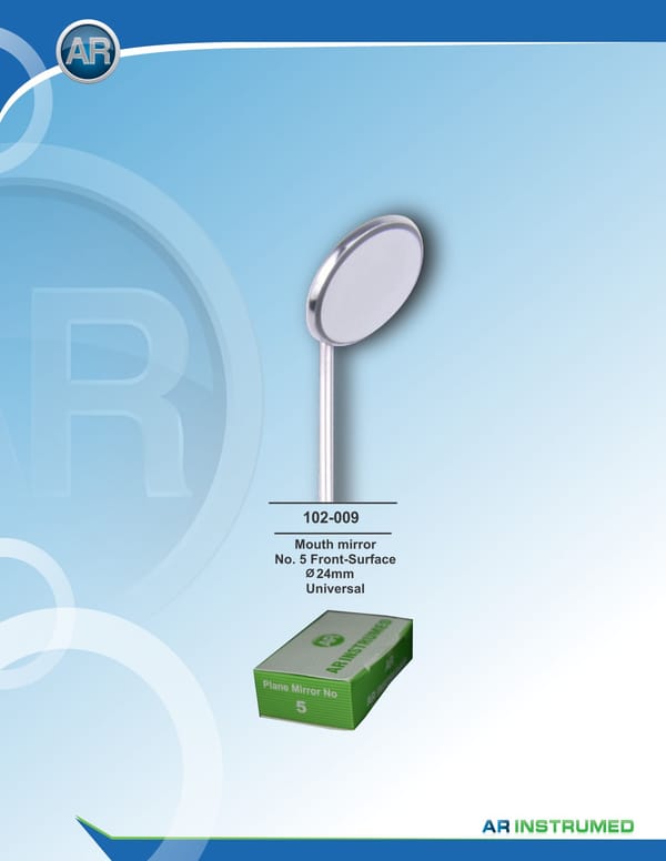 Mouth Mirror No.5 Rhodium Front Surface 24mm Universal