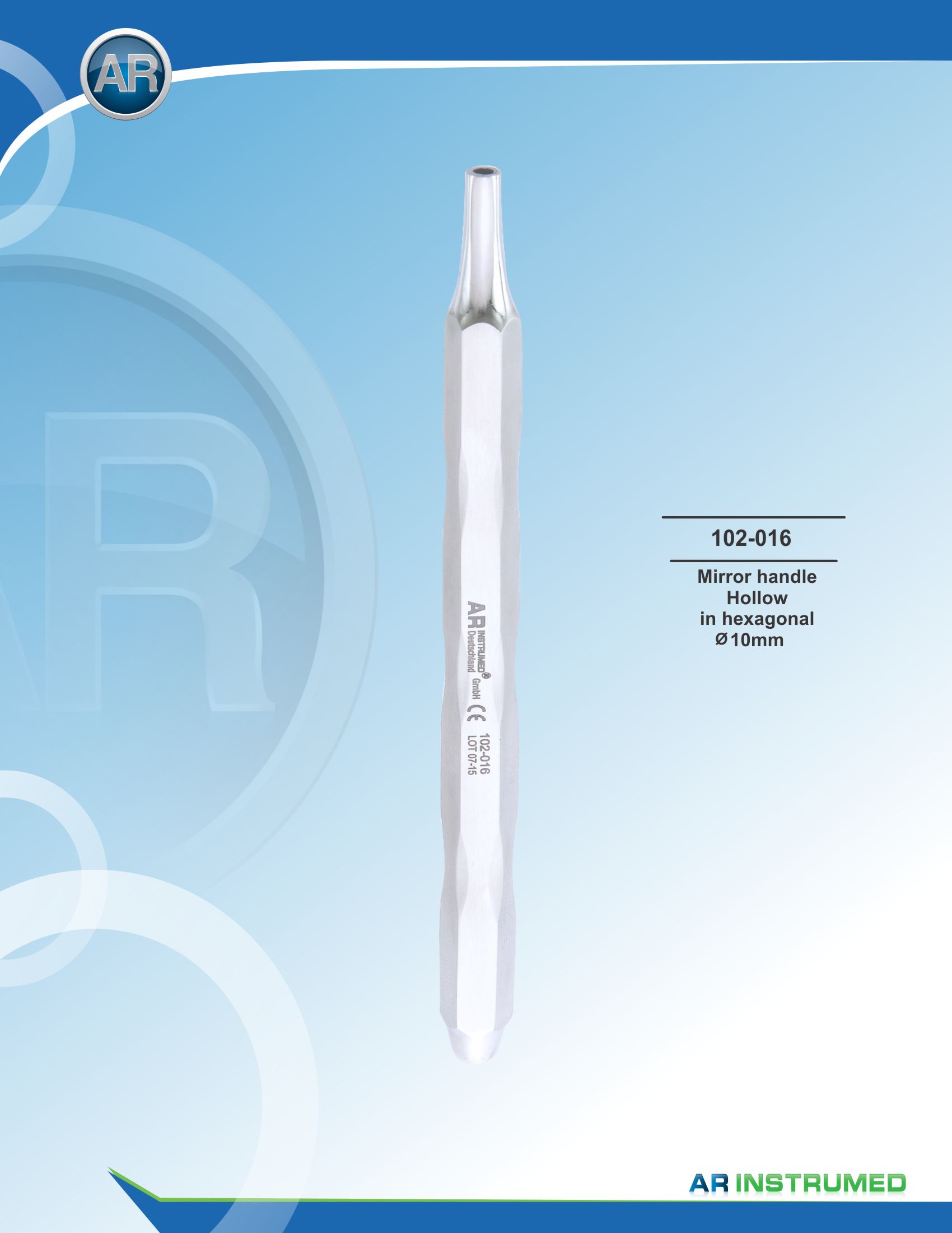 Mirror Handle Hollow 10mm – AR Instrumed, Mirrors & Explorers