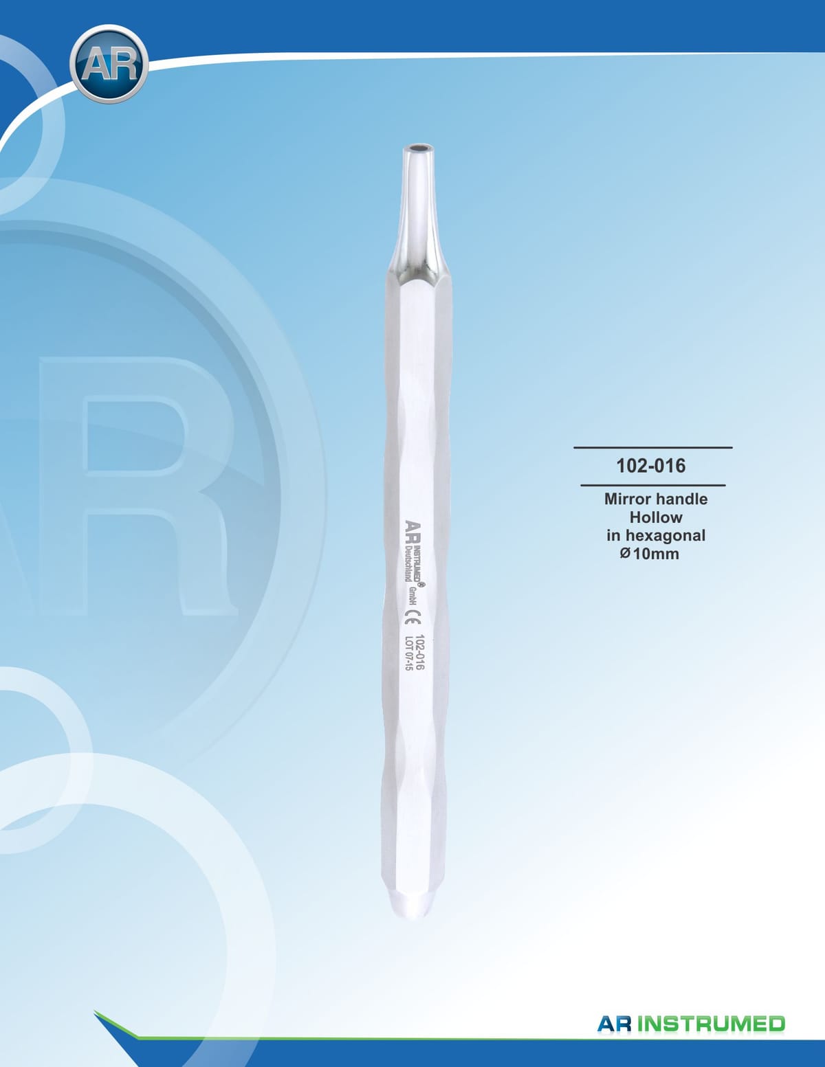 Mirror Handle Hollow 10mm – AR Instrumed, Sonden