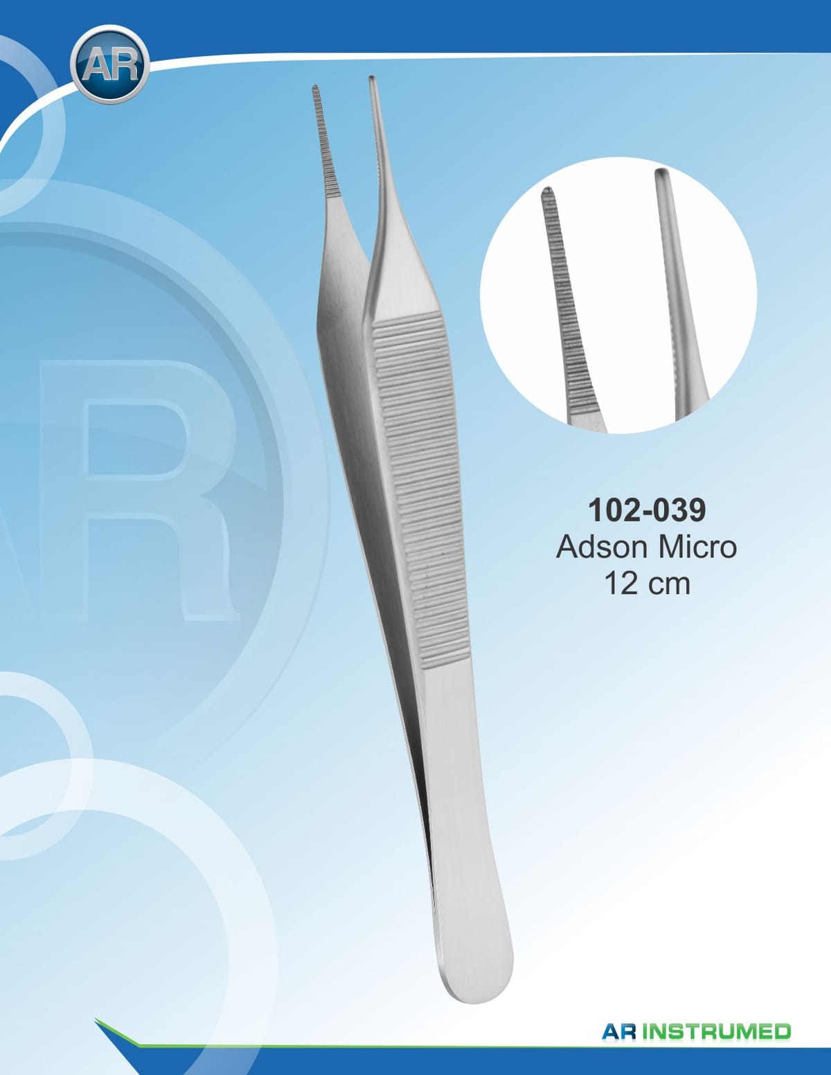 Adson Micro Tweezer 12cm – AR Instrumed, Pinzetten