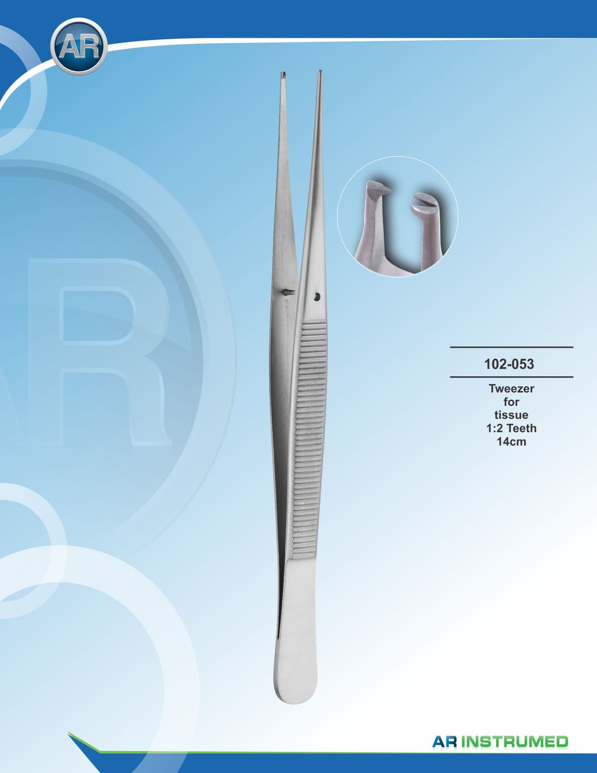 Tissue Forceps 14cm – AR Instrumed, Pinzetten