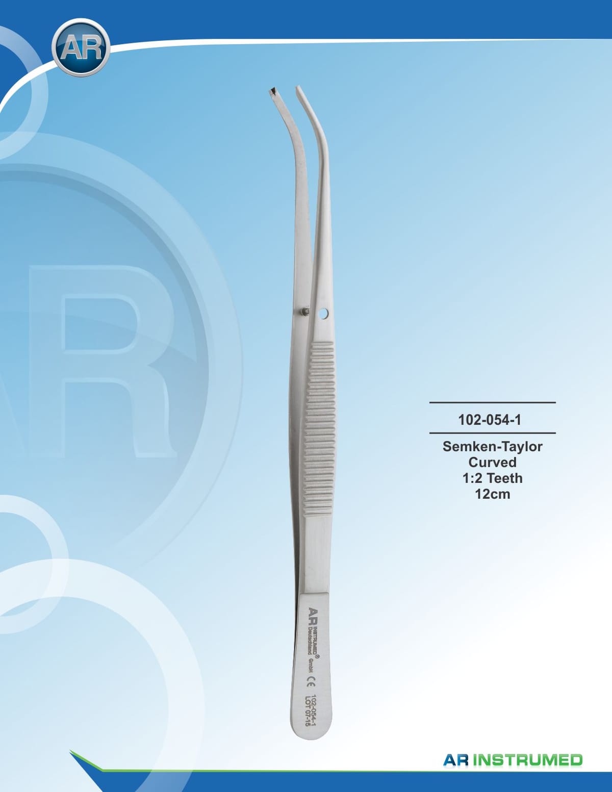 Semken-Taylor Curved 1:2 Teeth 12cm – AR Instrumed, Pinzetten