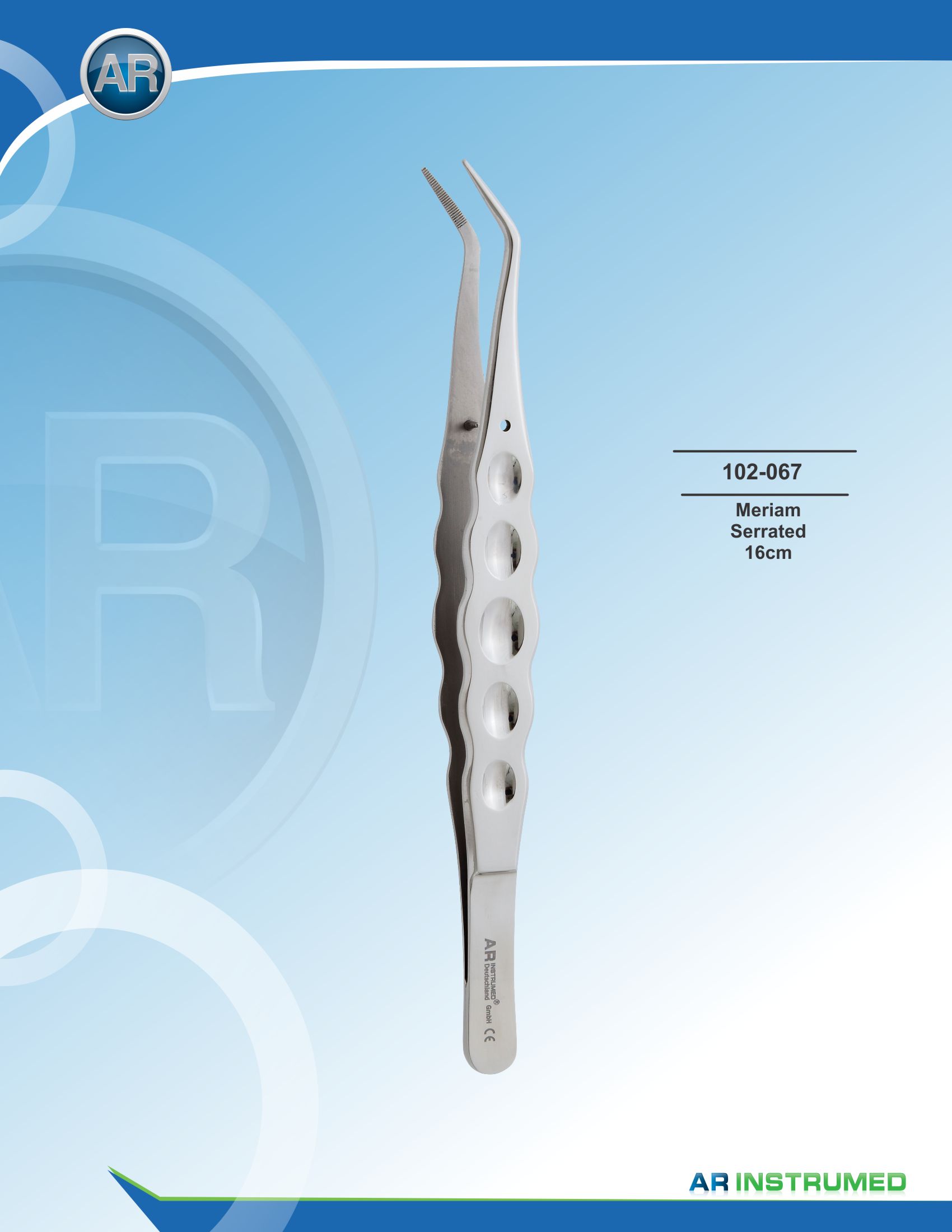 Meriam Serrated 16cm – AR Instrumed, Tweezers & Forceps
