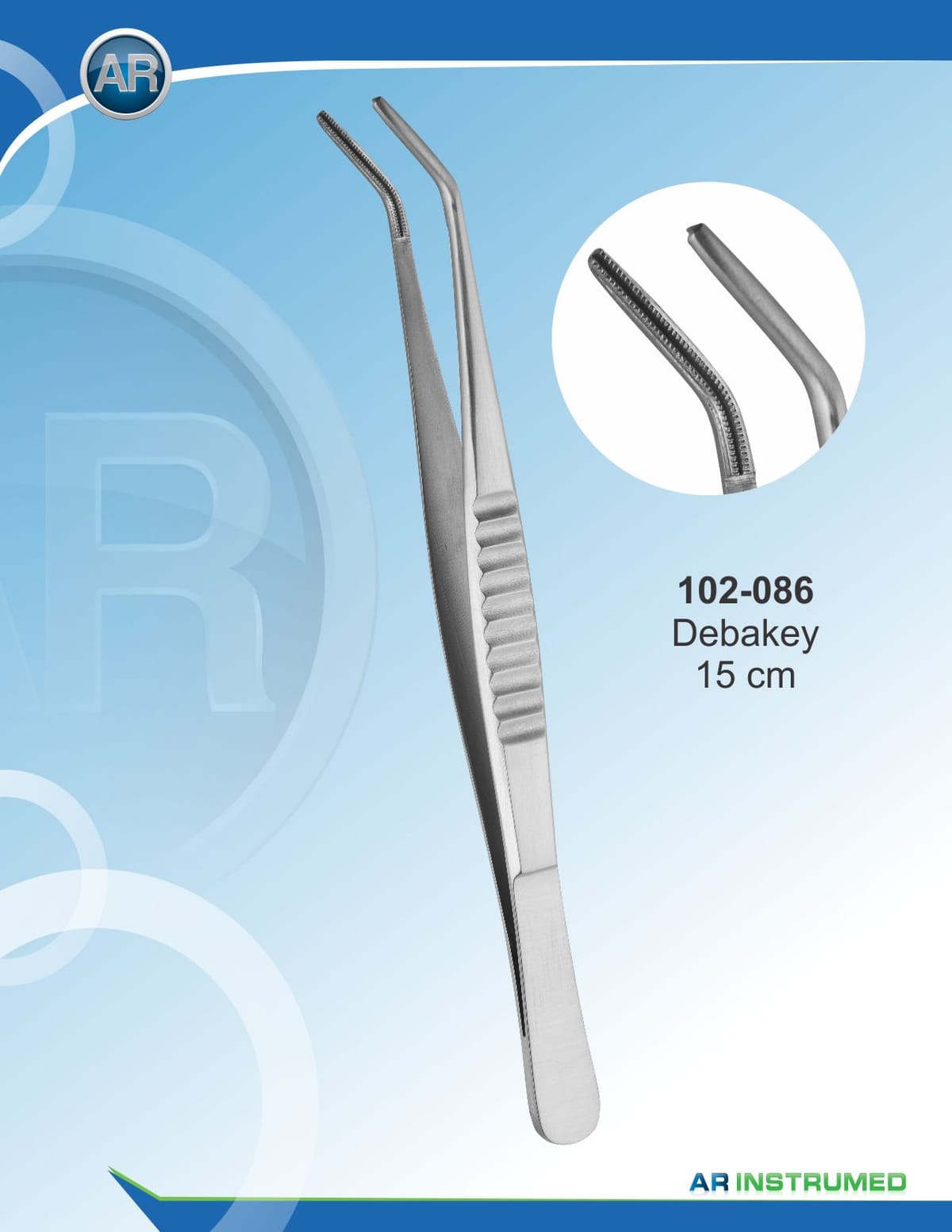 De Bakey Tweezer 15cm – AR Instrumed, Chirurgische Instrumente