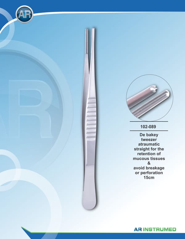 De Bakey Tweezer 15cm