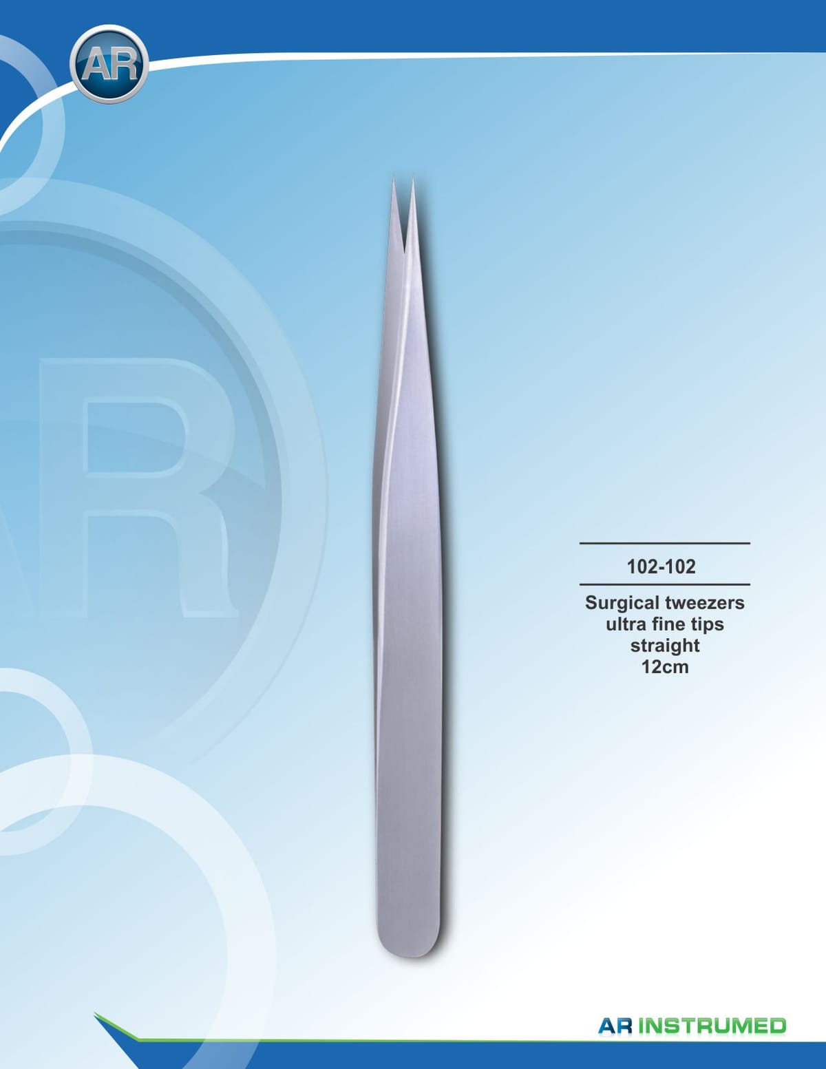 Surgical Tweezer Ultra Fine Tips Straight 12cm – AR Instrumed, Pinzetten