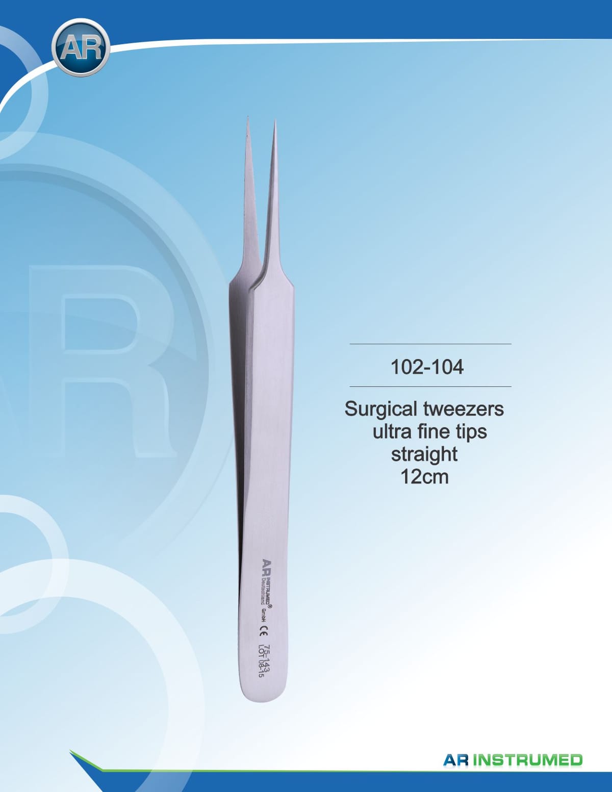 Surgical Tweezer Ultra Fine Tips Straight 12cm – AR Instrumed, Pinzetten