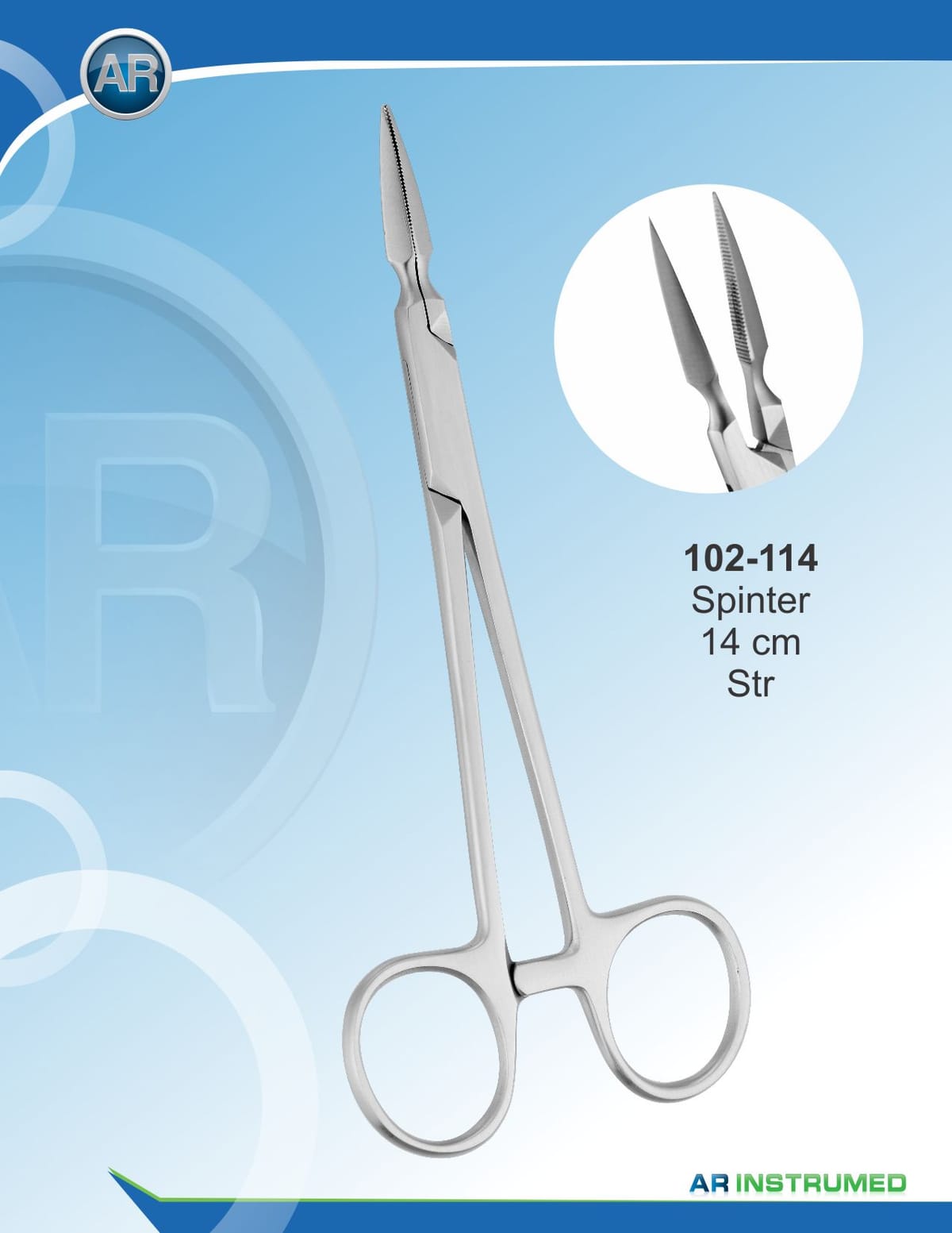 Forcep for Fragments of Root Straight 15cm – AR Instrumed, Extraktionszangen